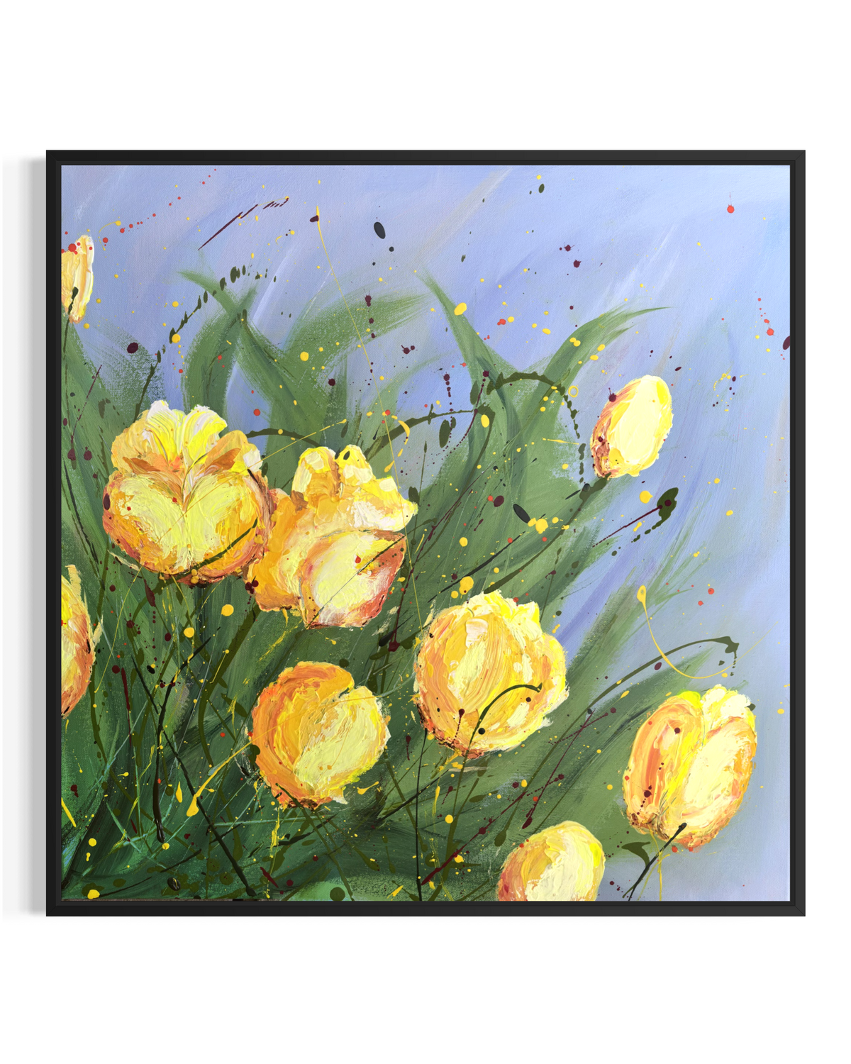 Lemon Bloom - Original Yellow Floral Painting