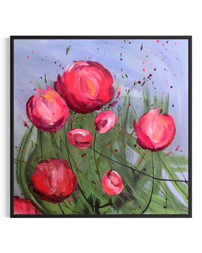Blush Dance - Original Pink Floral Painting