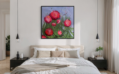 Blush Dance - Original Pink Floral Painting