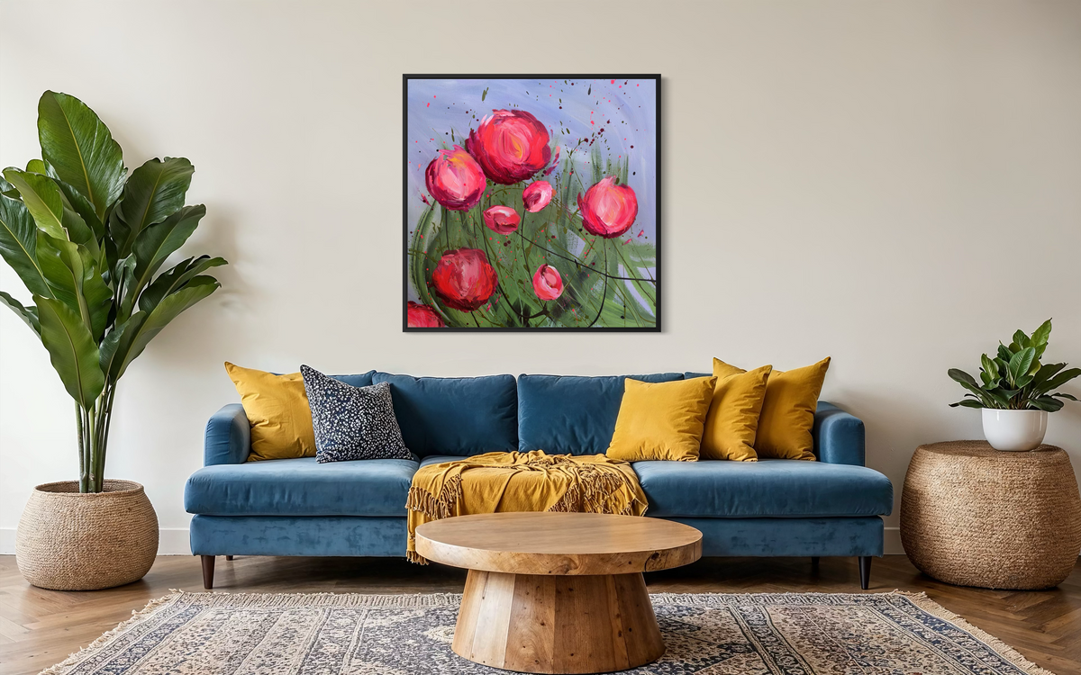 Blush Dance - Original Pink Floral Painting