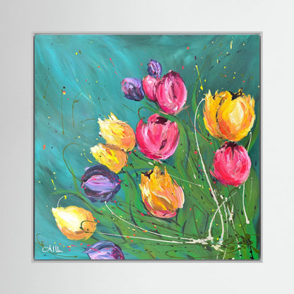 Carnival of Tulips - Canvas Print 