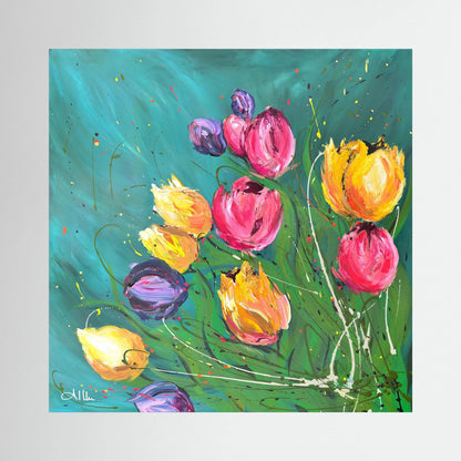 Carnival of Tulips - Canvas Print 